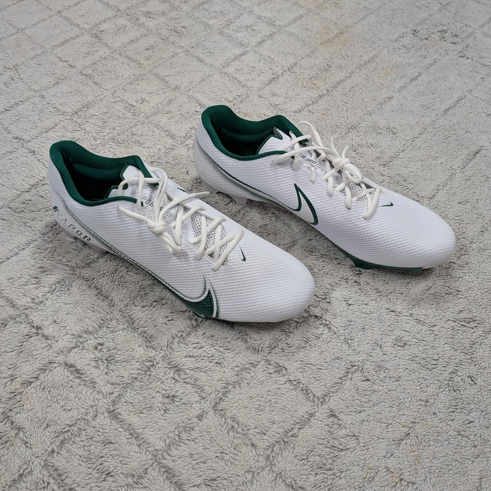 Nike Vapor Edge 360 P Speed White Green Football Cleats Mens Size 16 CV6349-106